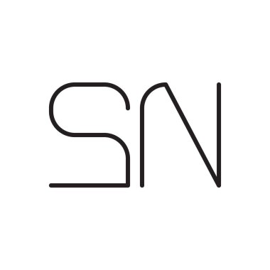 İlk harf vektör logosu simgesi