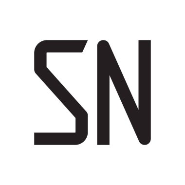 İlk harf vektör logosu simgesi