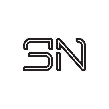 İlk harf vektör logosu simgesi