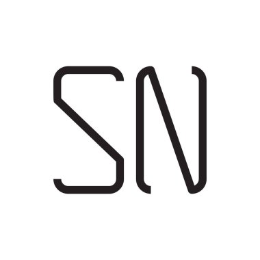 İlk harf vektör logosu simgesi