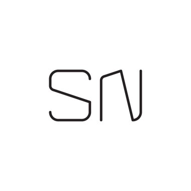 İlk harf vektör logosu simgesi