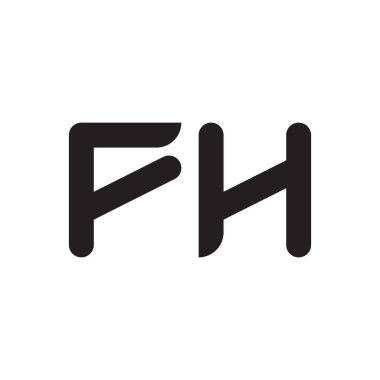 fh ilk harf vektör logosu simgesi