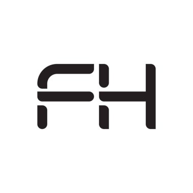 fh ilk harf vektör logosu simgesi