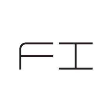 fi ilk harf vektör logo simgesi