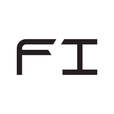 fi ilk harf vektör logo simgesi