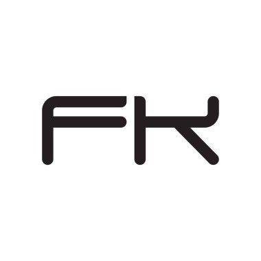 fk ilk harf vektör logosu simgesi
