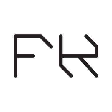fk ilk harf vektör logosu simgesi