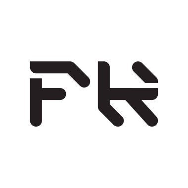 fk ilk harf vektör logosu simgesi
