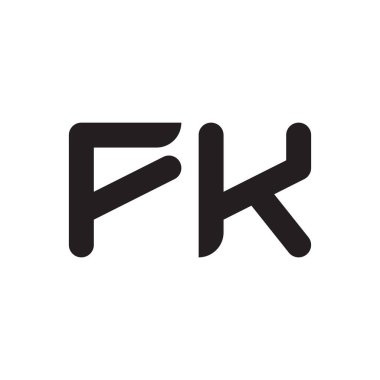 fk ilk harf vektör logosu simgesi