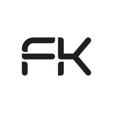 fk ilk harf vektör logosu simgesi