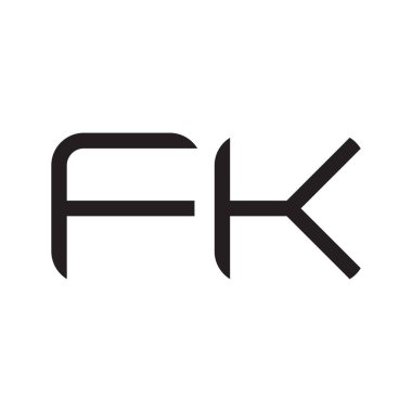 fk ilk harf vektör logosu simgesi