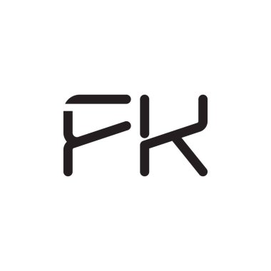 fk ilk harf vektör logosu simgesi