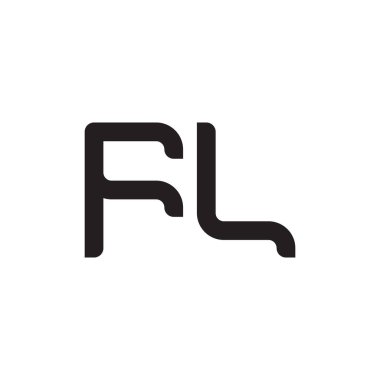 fl ilk harf vektör logosu simgesi