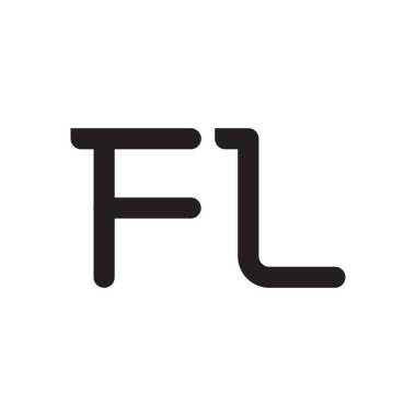 fl ilk harf vektör logosu simgesi