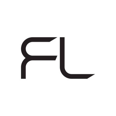 fl ilk harf vektör logosu simgesi