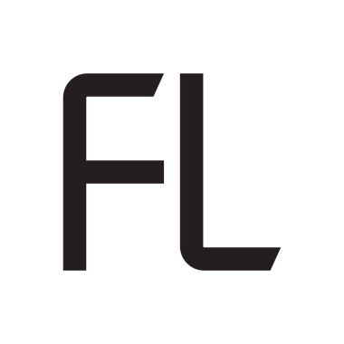 fl ilk harf vektör logosu simgesi