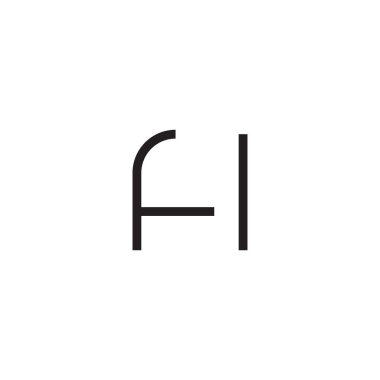 fl ilk harf vektör logosu simgesi