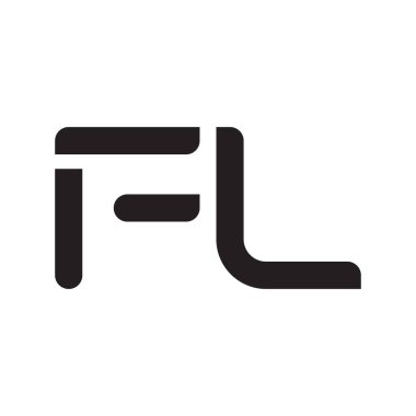 fl ilk harf vektör logosu simgesi