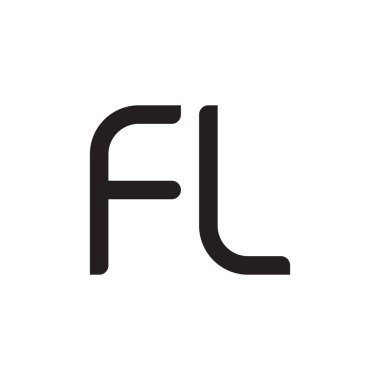fl ilk harf vektör logosu simgesi