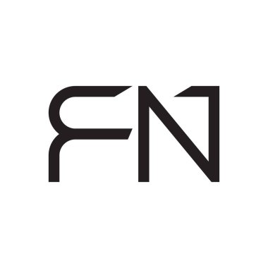 fn ilk harf vektör logosu simgesi