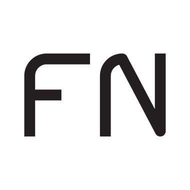 fn ilk harf vektör logosu simgesi
