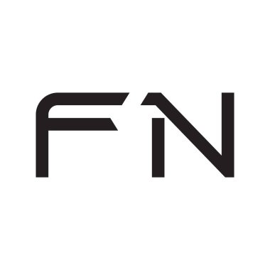 fn ilk harf vektör logosu simgesi