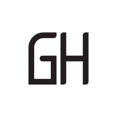 gh ilk harf vektör logo simgesi