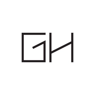 gh ilk harf vektör logo simgesi