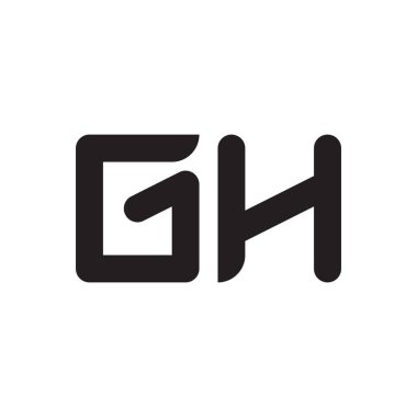gh ilk harf vektör logo simgesi