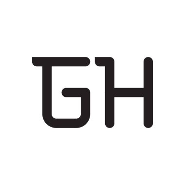 gh ilk harf vektör logo simgesi