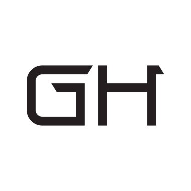 gh ilk harf vektör logo simgesi