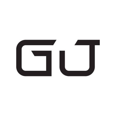 gj ilk harf vektör logo simgesi