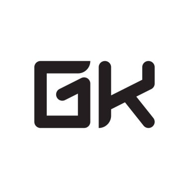 gk ilk harf vektör logo simgesi