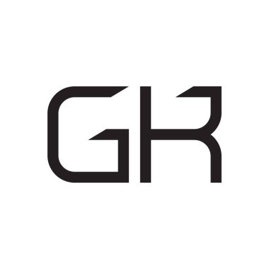 gk ilk harf vektör logo simgesi