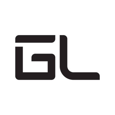 gl ilk harf vektör logo simgesi