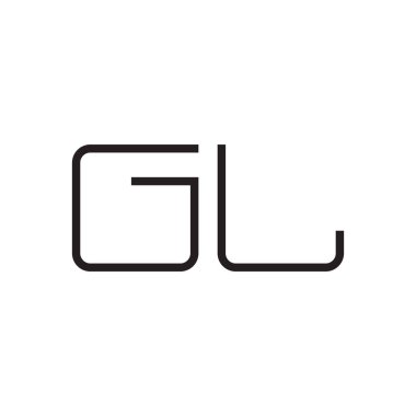 gl ilk harf vektör logo simgesi