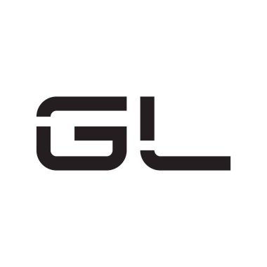 gl ilk harf vektör logo simgesi