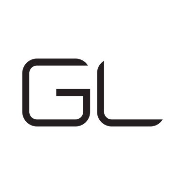 gl ilk harf vektör logo simgesi
