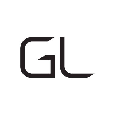 gl ilk harf vektör logo simgesi