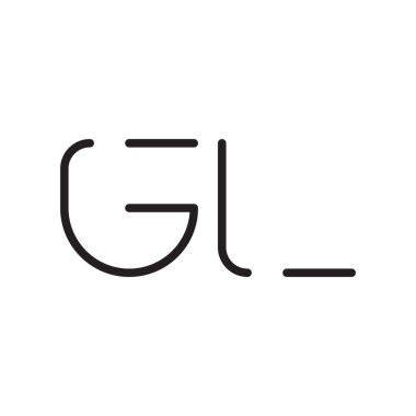 gl ilk harf vektör logo simgesi
