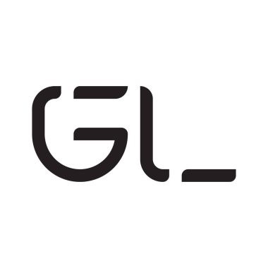 gl ilk harf vektör logo simgesi