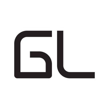 gl ilk harf vektör logo simgesi