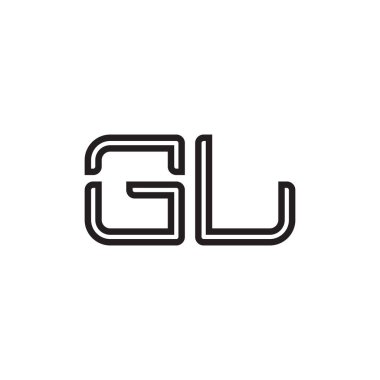 gl ilk harf vektör logo simgesi