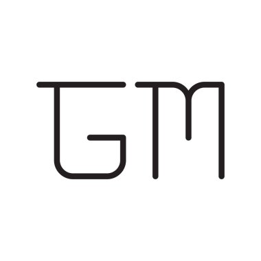 gm ilk harf vektör logo simgesi