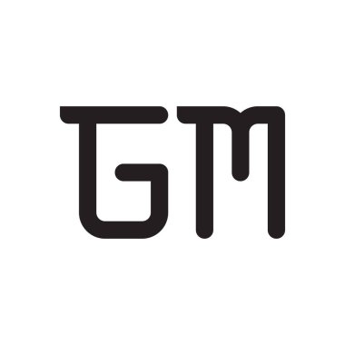 gm ilk harf vektör logo simgesi