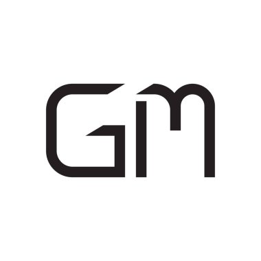 gm ilk harf vektör logo simgesi