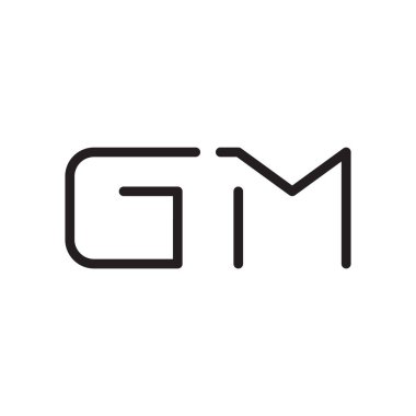 gm ilk harf vektör logo simgesi