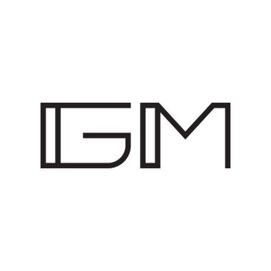 gm ilk harf vektör logo simgesi