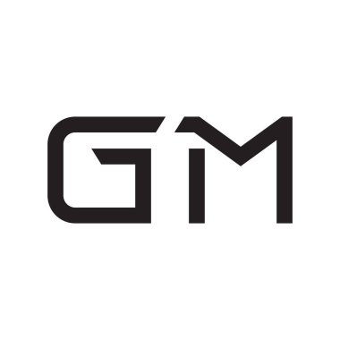 gm ilk harf vektör logo simgesi
