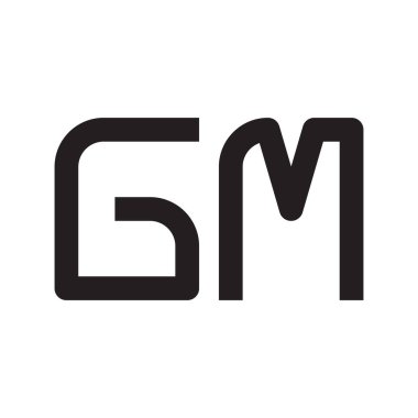 gm ilk harf vektör logo simgesi